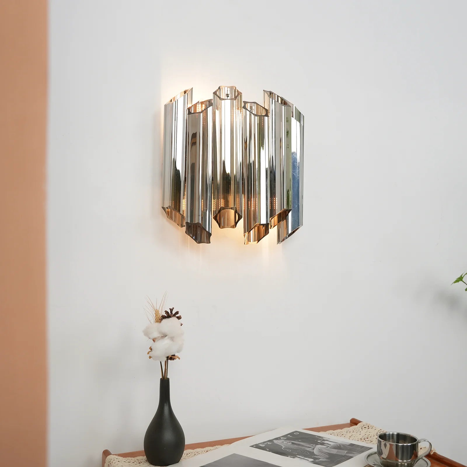 Smoked Mirror Palermo Wall Light - Nuvé