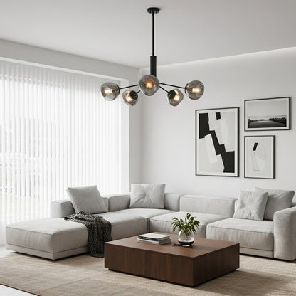 Smoked Glass Chandelier - Nuvé