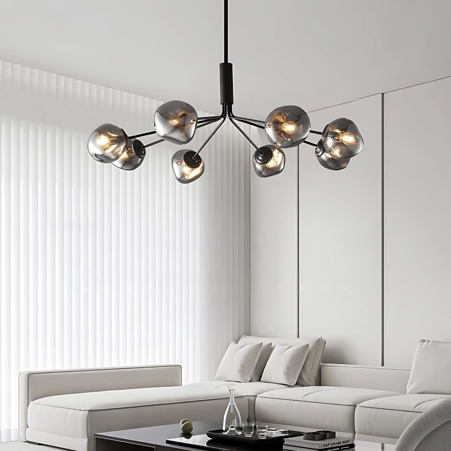Smoked Glass Chandelier - Nuvé