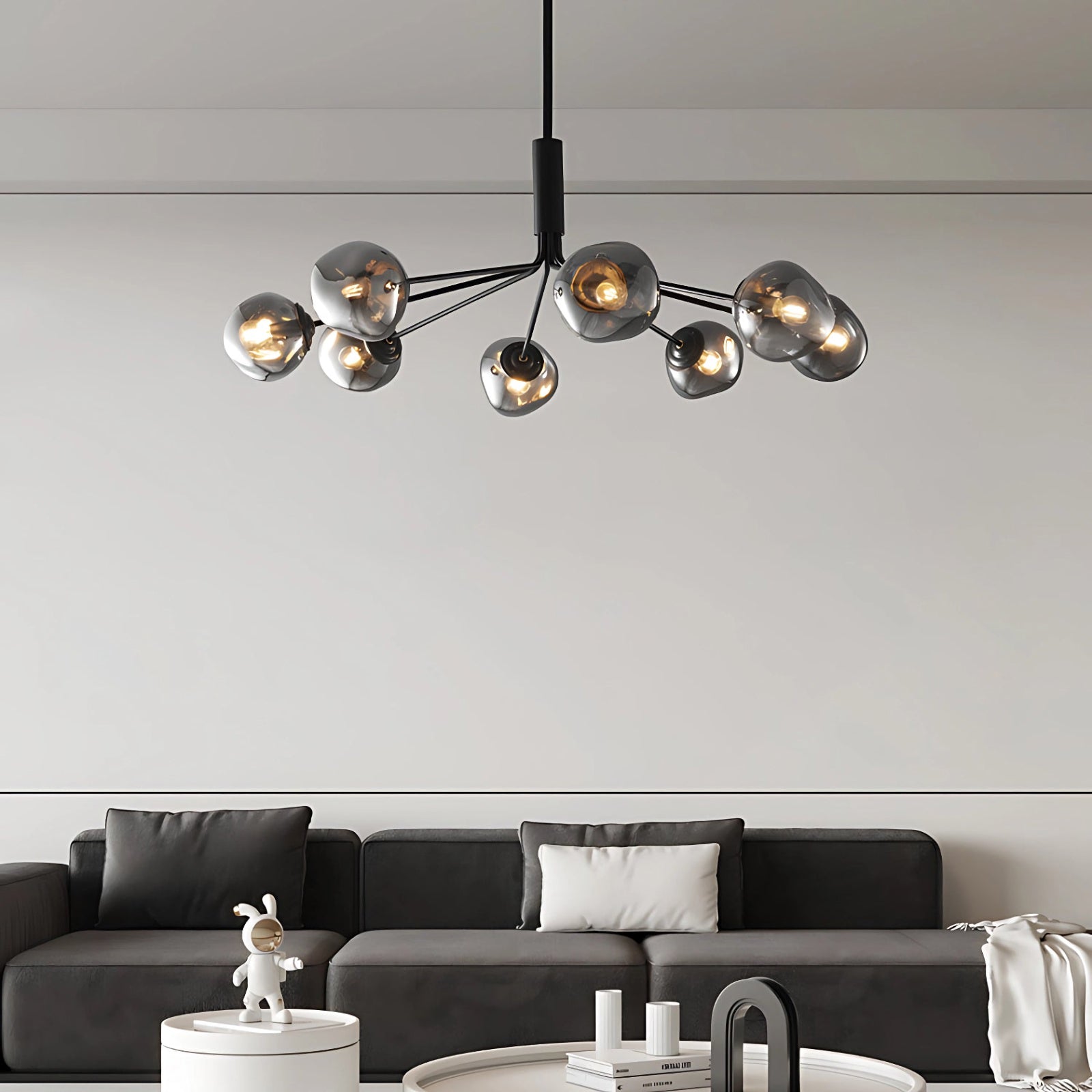 Smoked Glass Chandelier - Nuvé