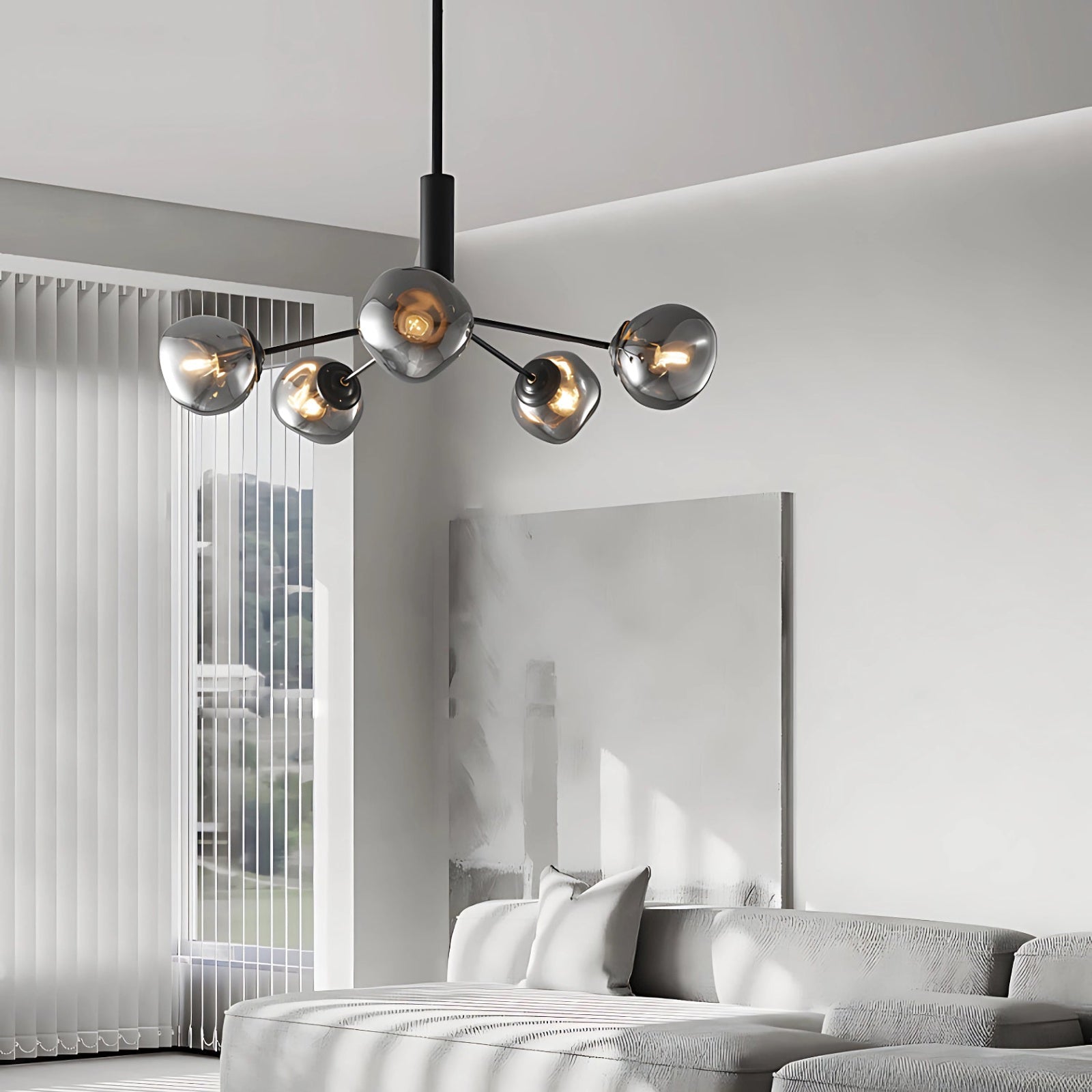Smoked Glass Chandelier - Nuvé