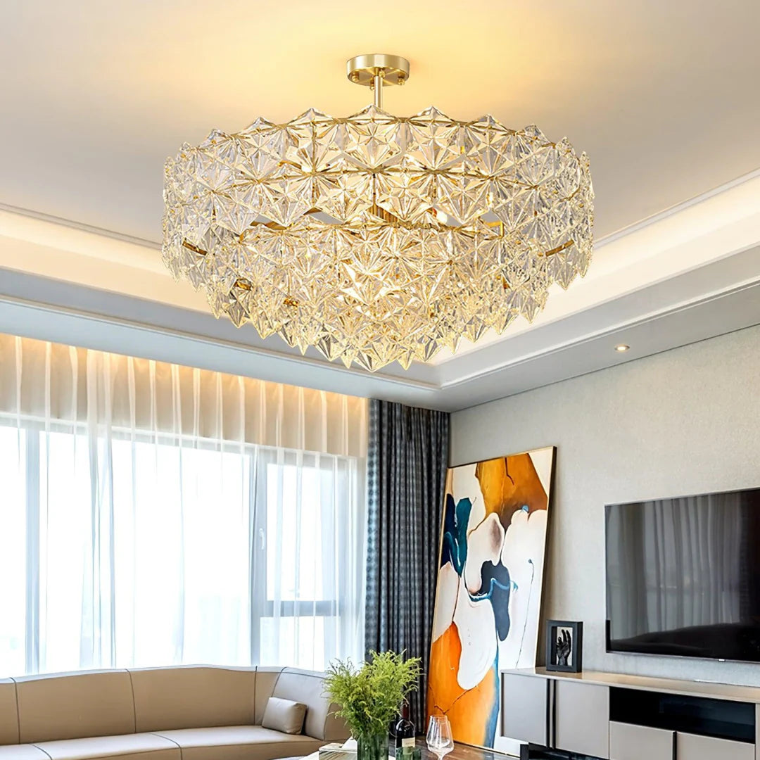 Snowflake Diamond Glass Chandelier - Nuvé
