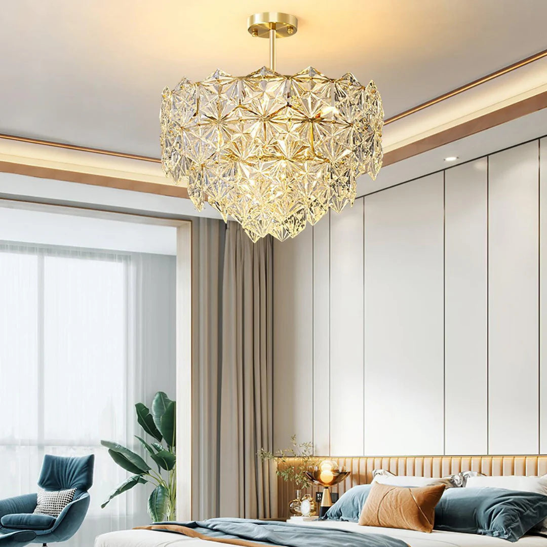 Snowflake Diamond Glass Chandelier - Nuvé