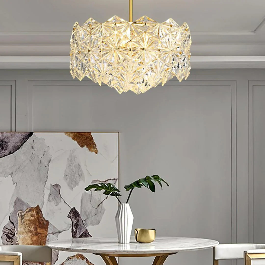 Snowflake Diamond Glass Chandelier - Nuvé