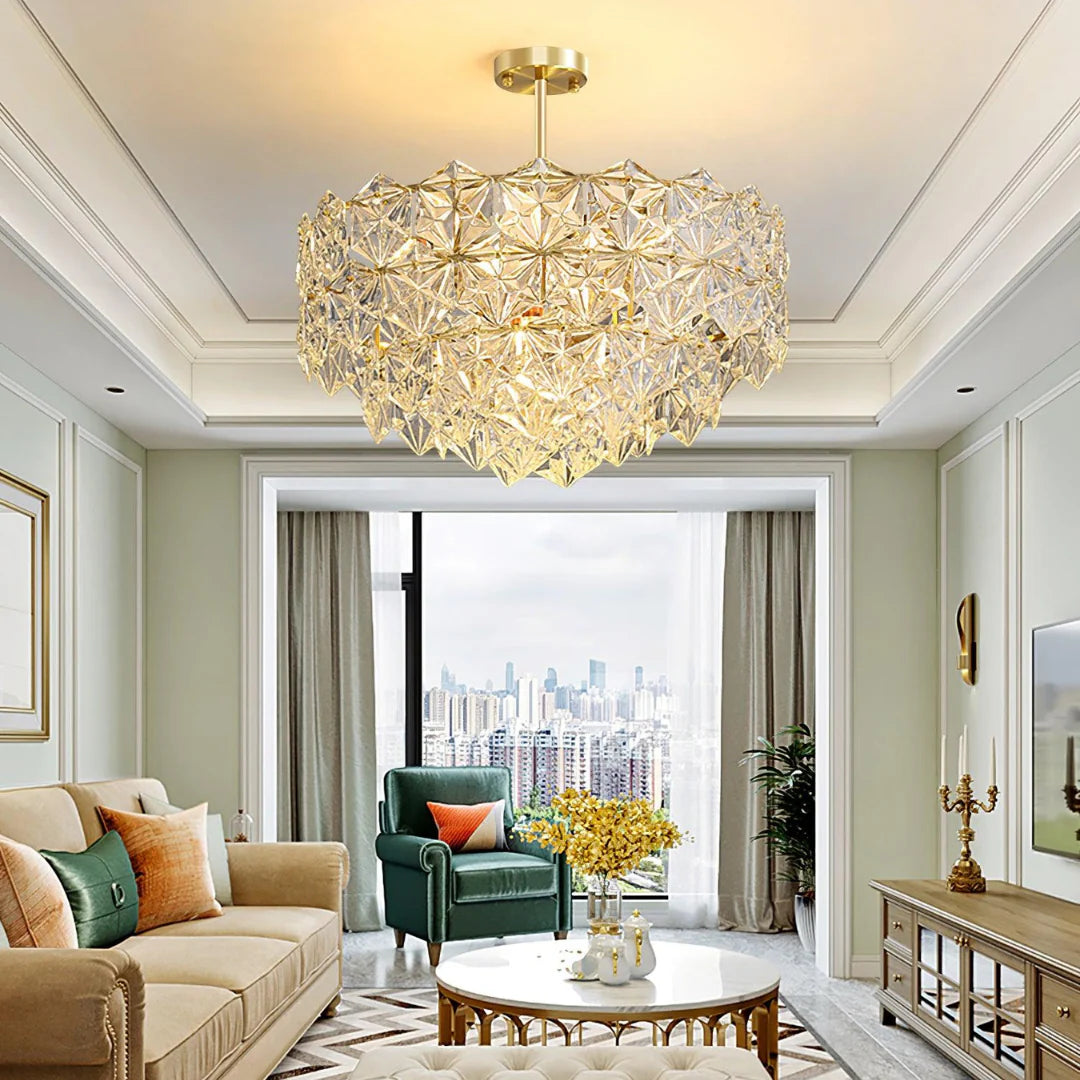 Snowflake Diamond Glass Chandelier - Nuvé