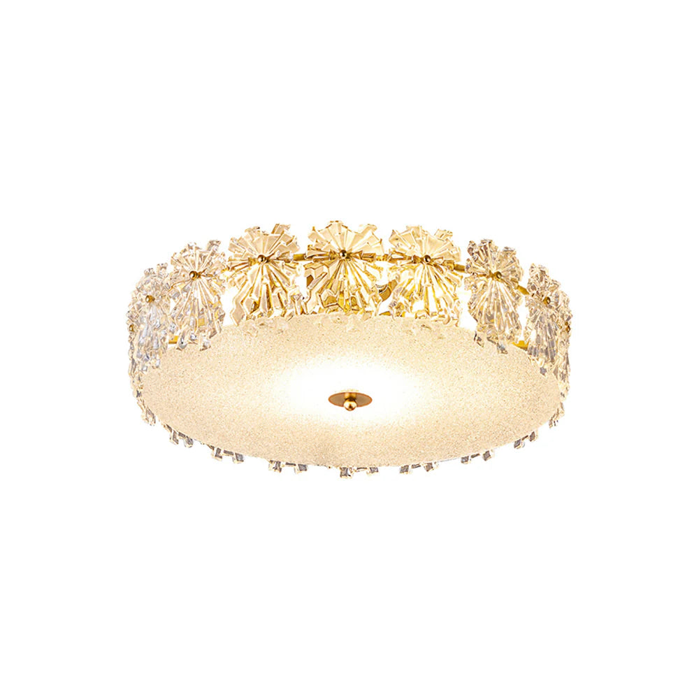 Snowflake Round Glass Ceiling Lamp - Nuvé