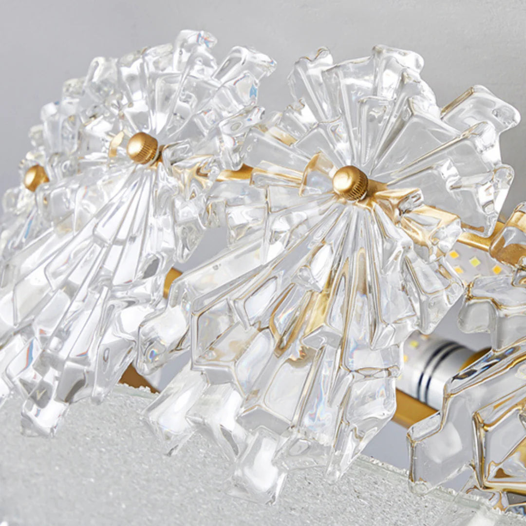 Snowflake Round Glass Ceiling Lamp - Nuvé