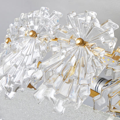 Snowflake Round Glass Ceiling Lamp - Nuvé