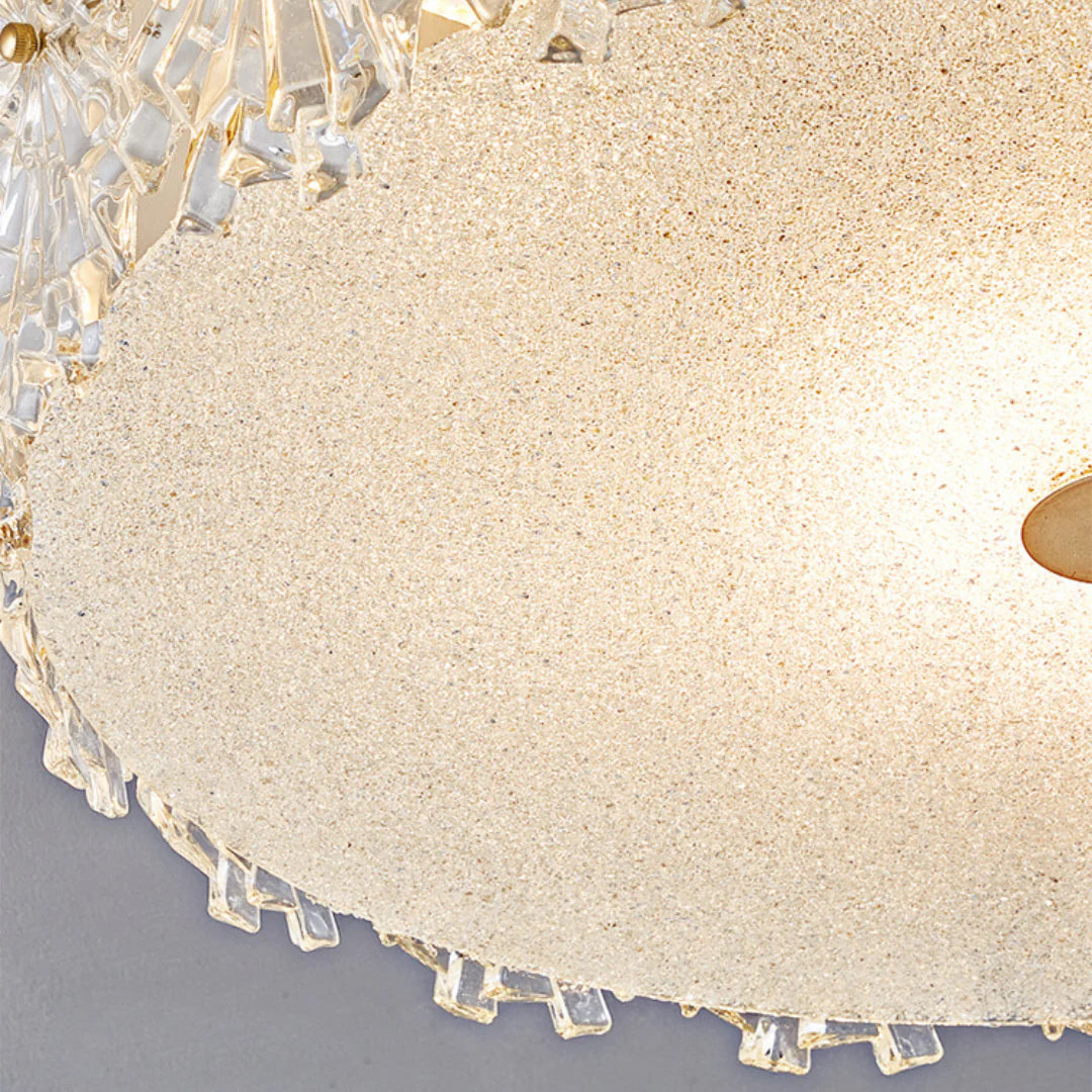 Snowflake Round Glass Ceiling Lamp - Nuvé