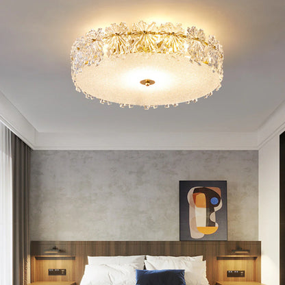 Snowflake Round Glass Ceiling Lamp - Nuvé