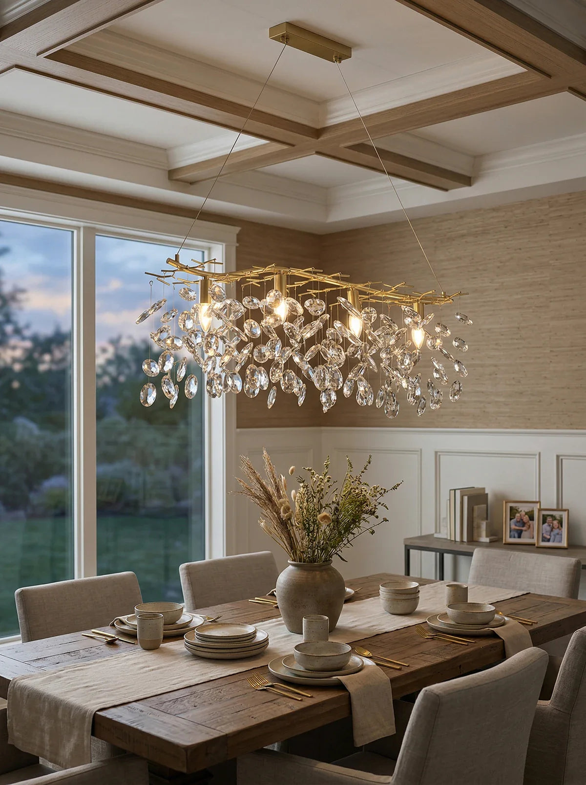 Elegant Sofia Crystal Chandelier by korewolamp featuring sparkling crystal accents and a modern design for luxurious lighting.