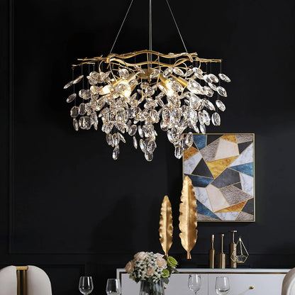 Korewolamp Sofia Crystal Chandelier featuring sparkling crystal accents and a elegant design for luxurious lighting.