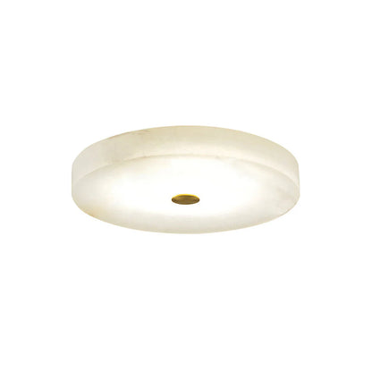Round Sophie White Alabaster Ceiling Lamp - Nuvé