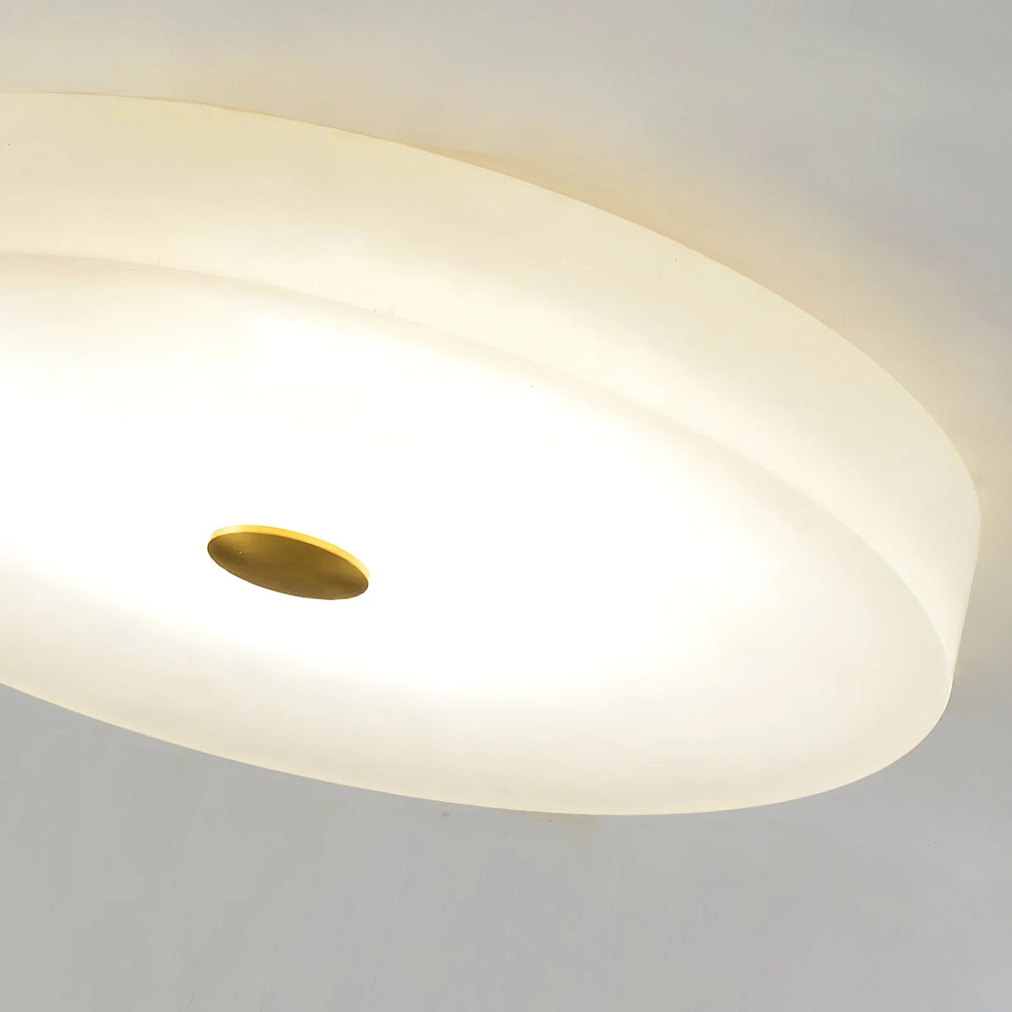 Round Sophie White Alabaster Ceiling Lamp - Nuvé