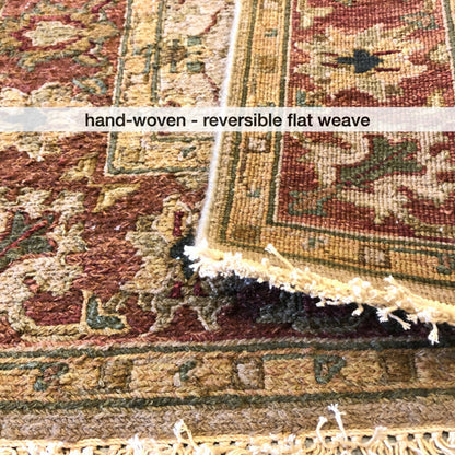 Reversible/2-Sided Soumak Flat Weave (4'x10' Runner) camel/brown