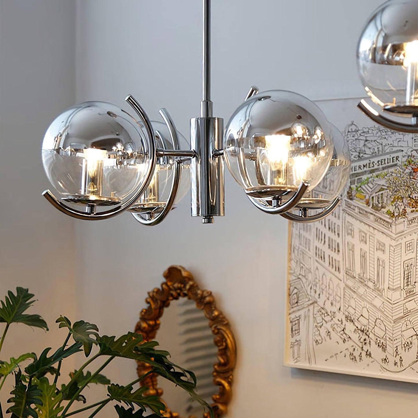 Space Ball Glass Chandelier - Nuvé