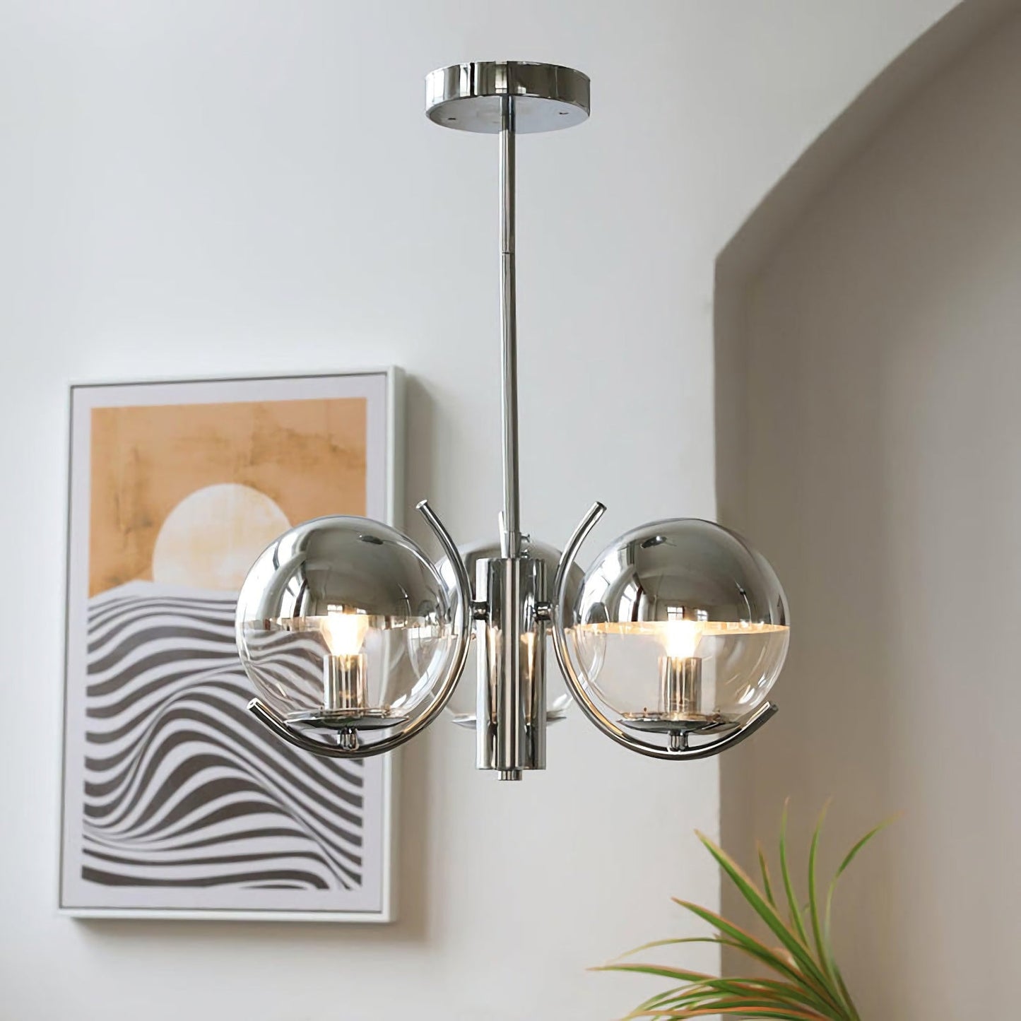 Space Ball Glass Chandelier - Nuvé