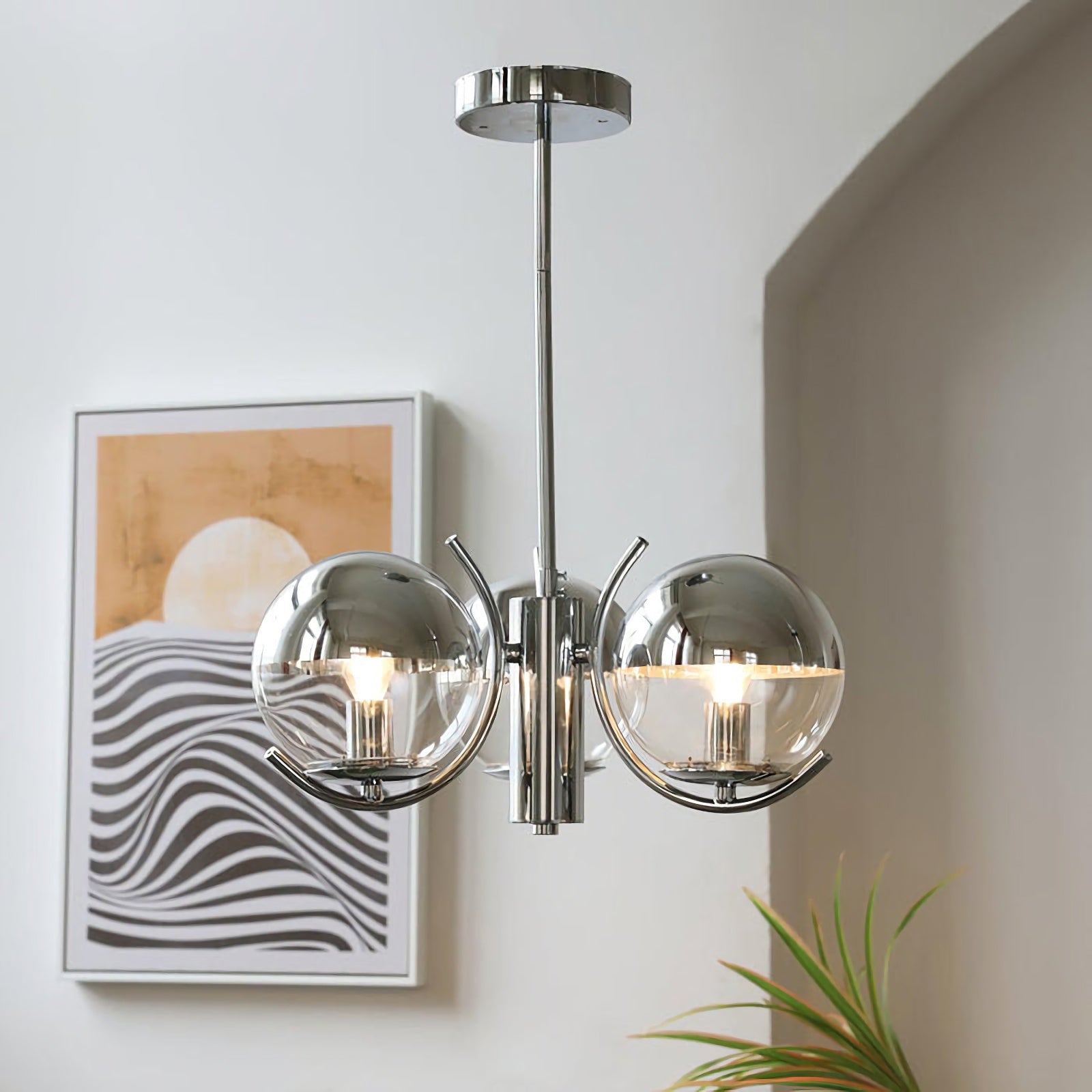 Space Ball Glass Chandelier - Nuvé