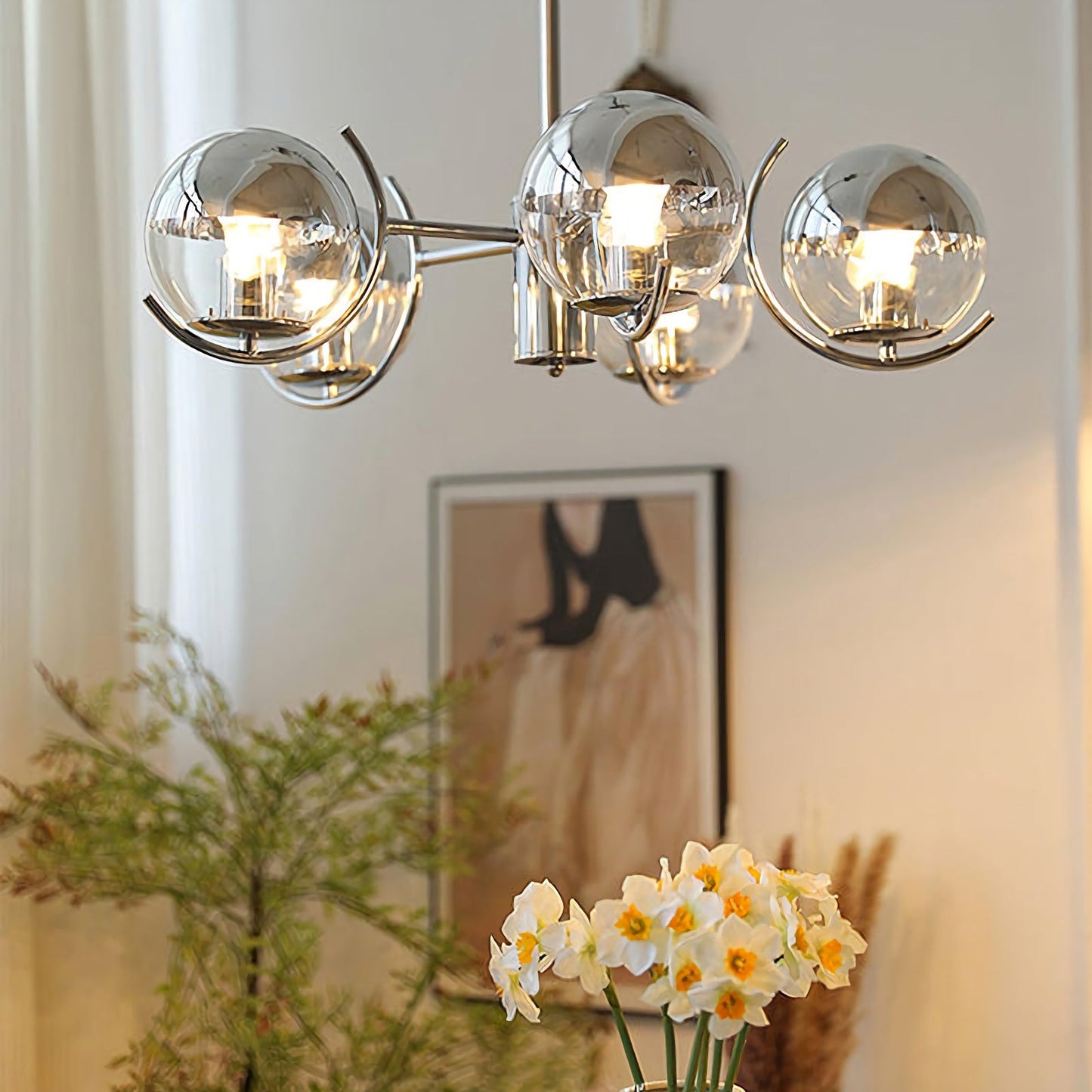 Space Ball Glass Chandelier - Nuvé