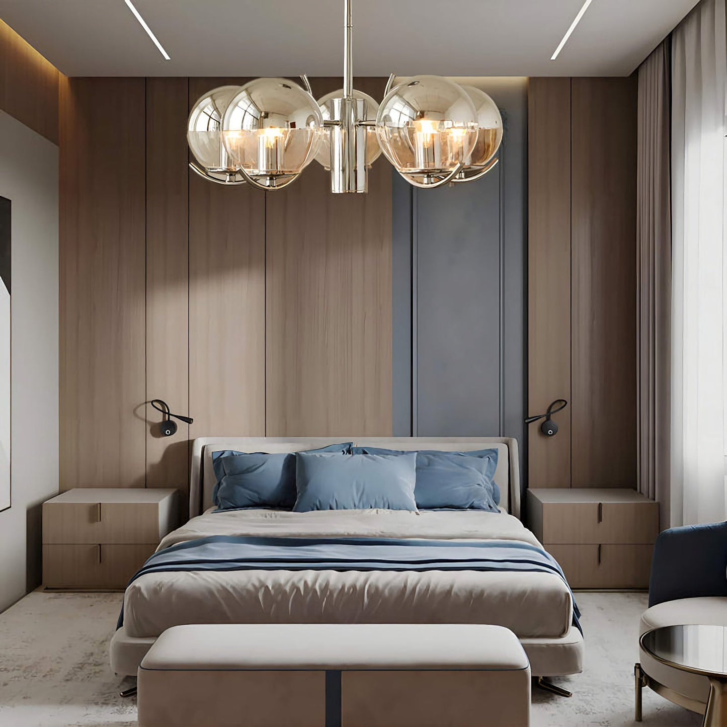 Space Ball Glass Chandelier - Nuvé