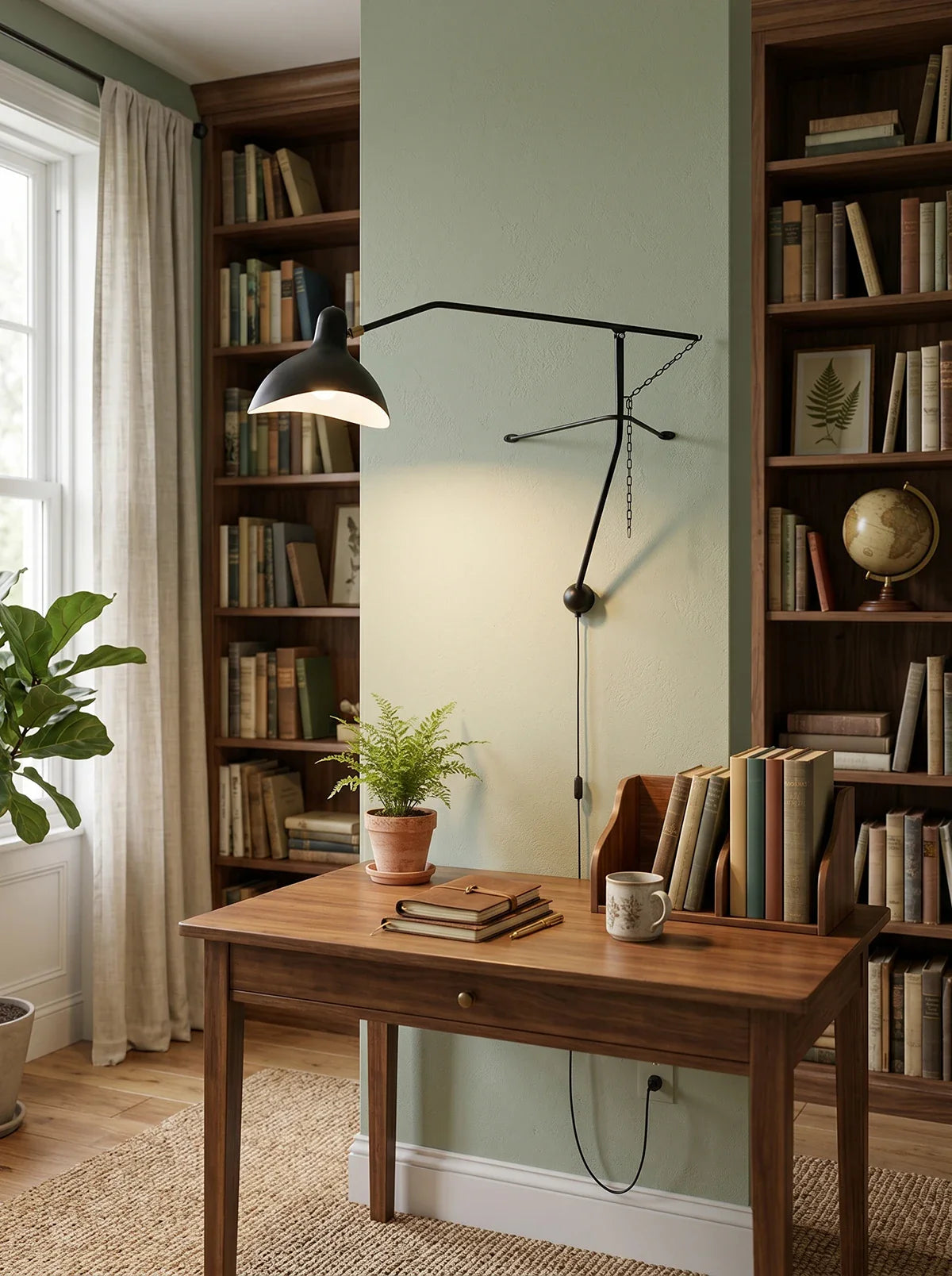 Spiral Mantis Arm Wall Lamp