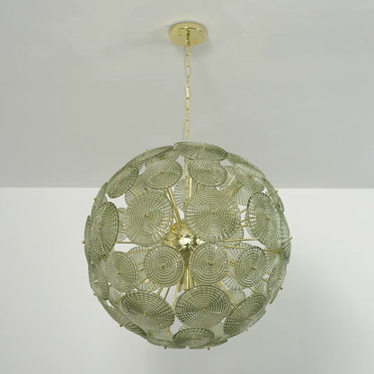Sputnik Sphere Glass Disc Chandelier
