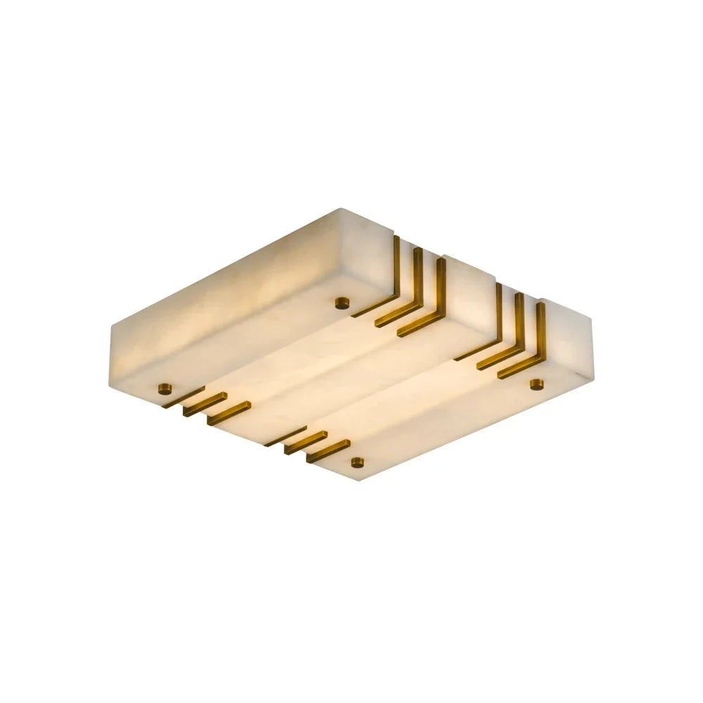 Square Alabaster Ceiling Lamps - Nuvé