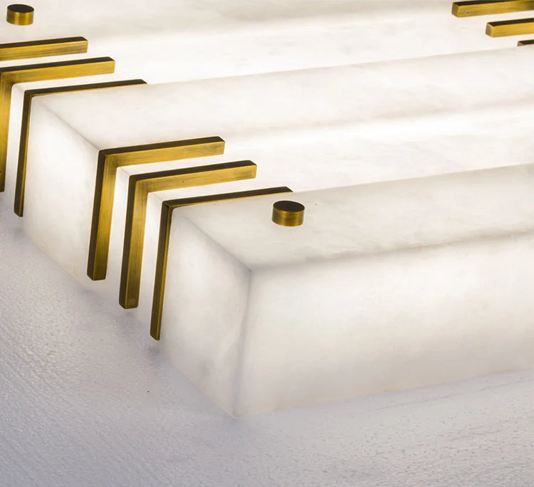 Square Alabaster Ceiling Lamps - Nuvé