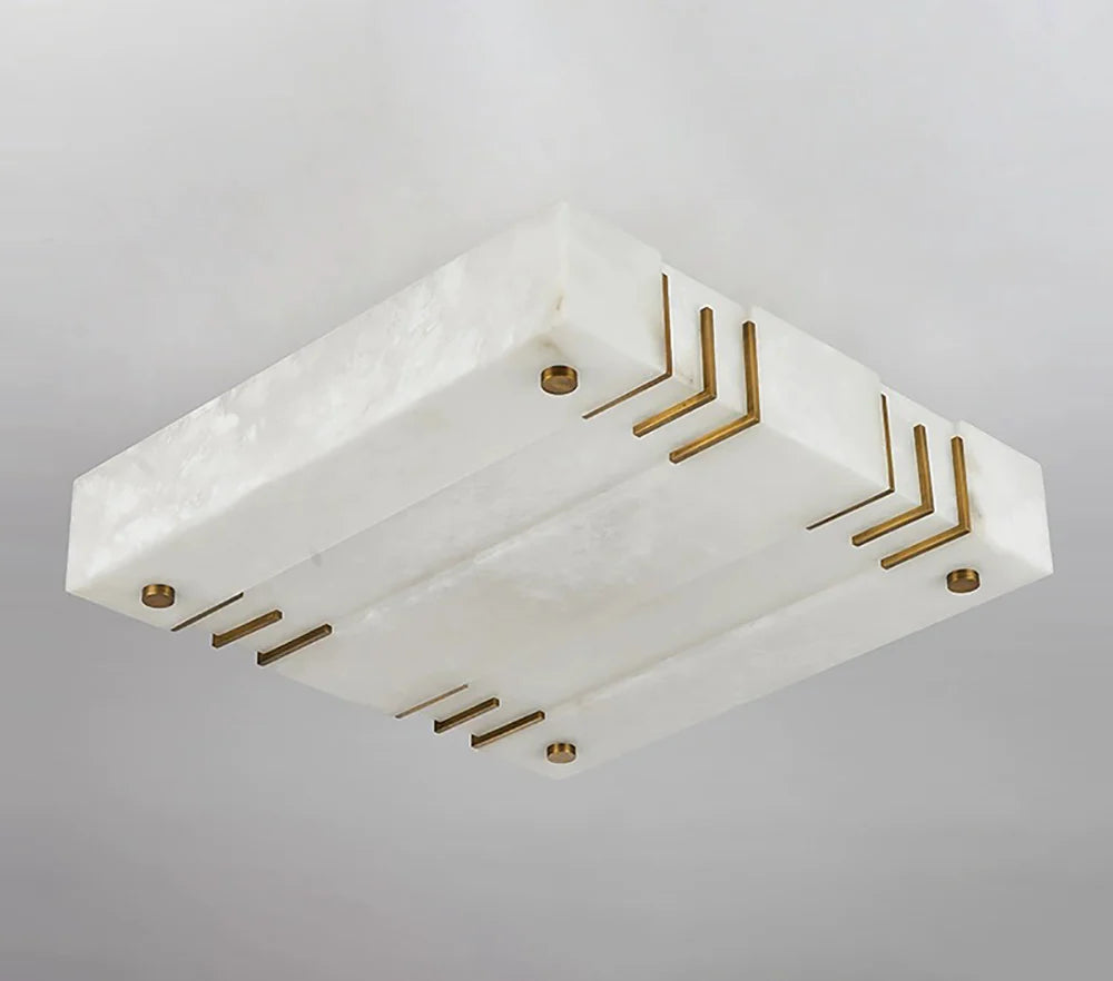 Square Alabaster Ceiling Lamps - Nuvé