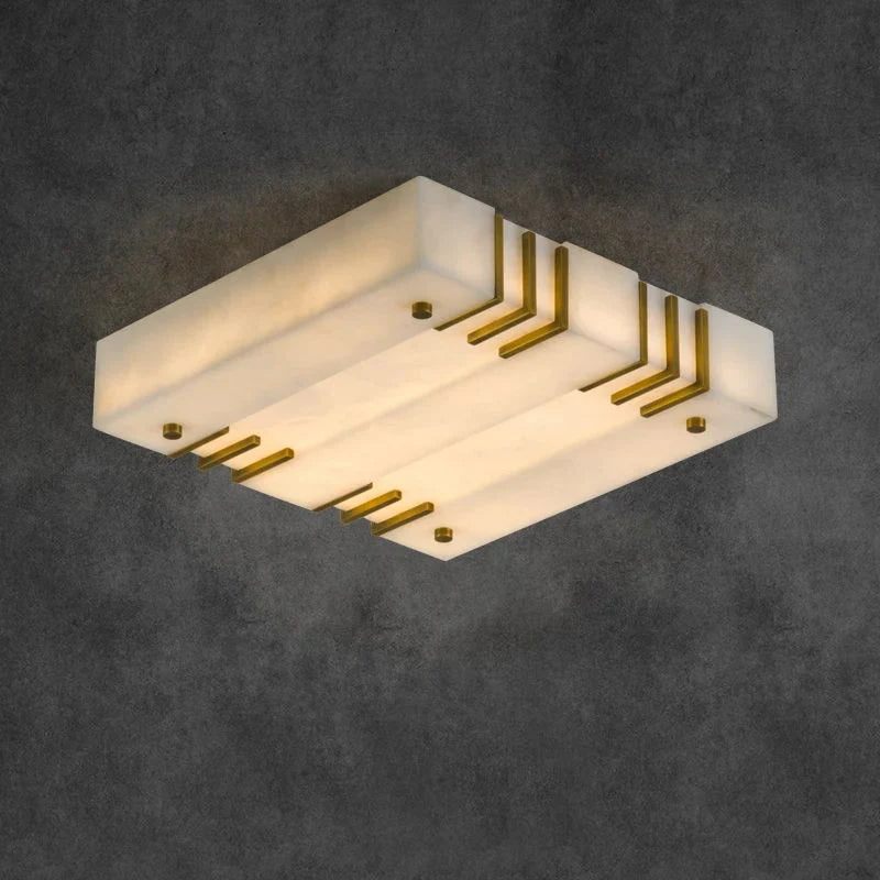 Square Alabaster Ceiling Lamps - Nuvé