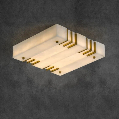 Square Alabaster Ceiling Lamps - Nuvé