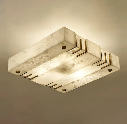 Square Alabaster Ceiling Lamps - Nuvé