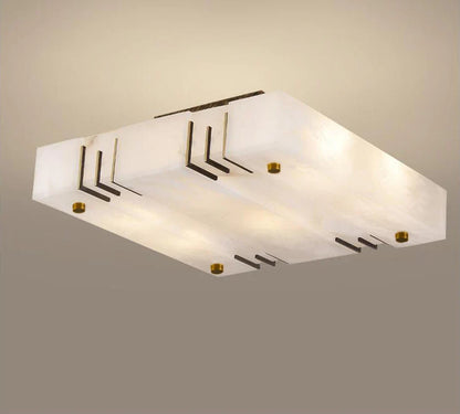 Square Alabaster Ceiling Lamps - Nuvé