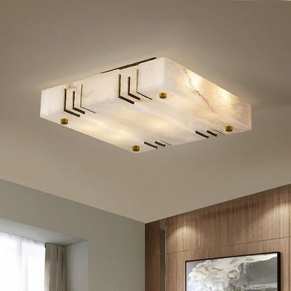 Square Alabaster Ceiling Lamps - Nuvé
