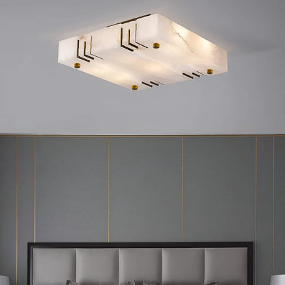 Square Alabaster Ceiling Lamps - Nuvé