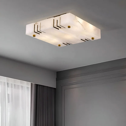 Square Alabaster Ceiling Lamps - Nuvé