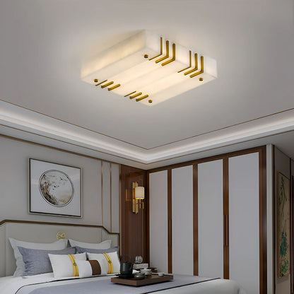Square Alabaster Ceiling Lamps - Nuvé