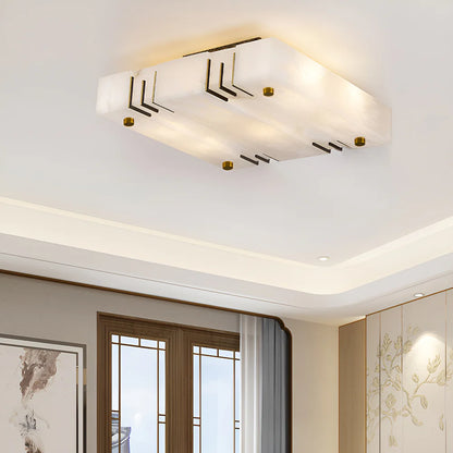 Square Alabaster Ceiling Lamps - Nuvé