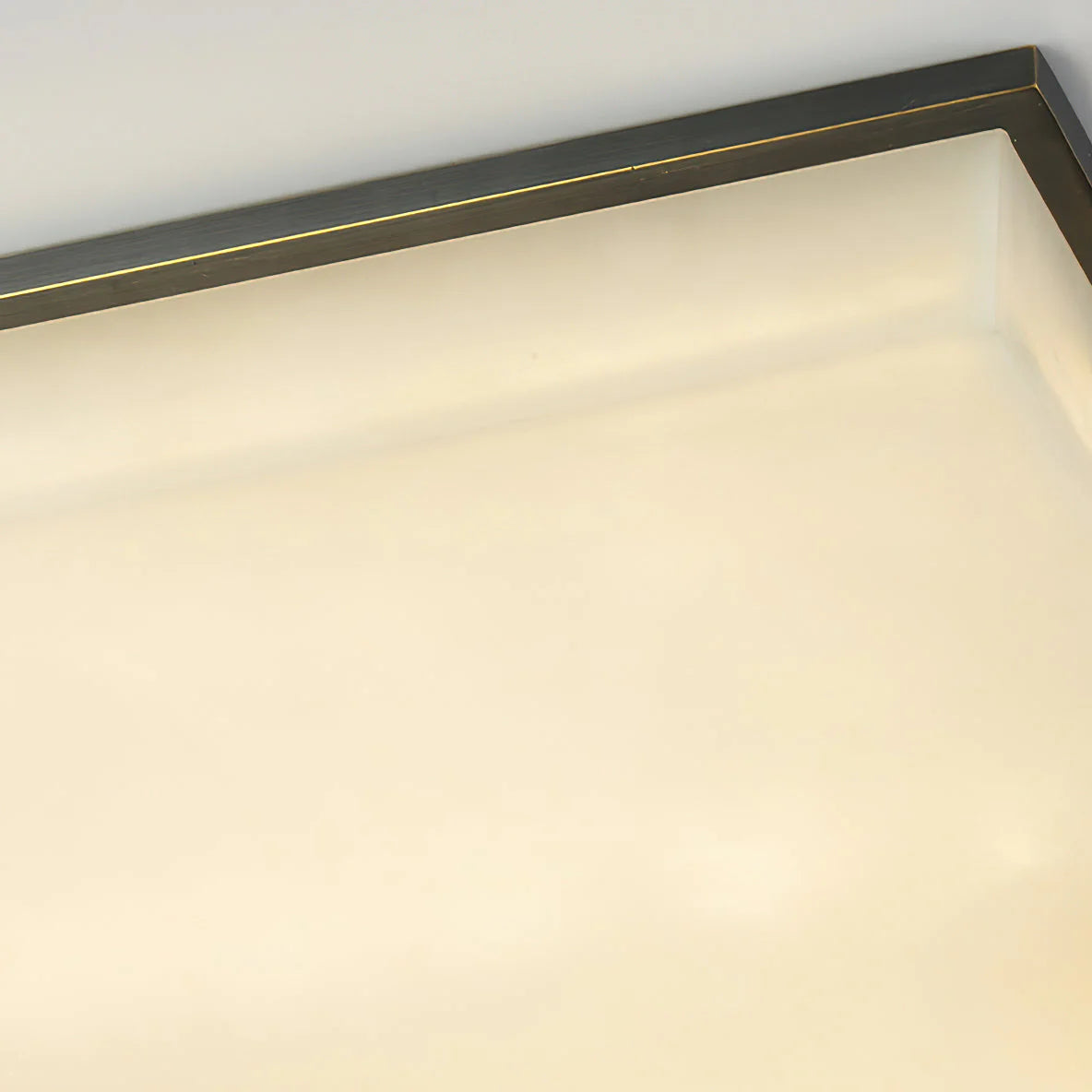 Arle Square Alabaster Black Ceiling Lamp - Nuvé