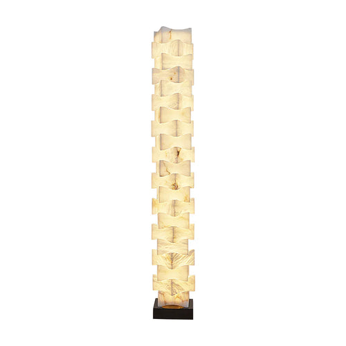 Stacked Alabaster Squares Floor Lamp - Nuvé