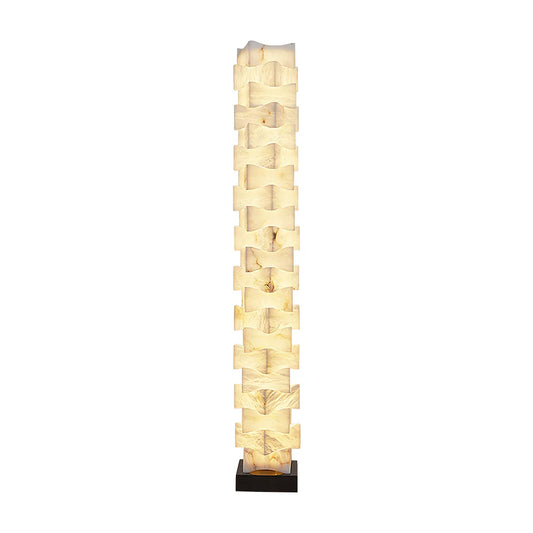 Stacked Alabaster Squares Floor Lamp - Nuvé