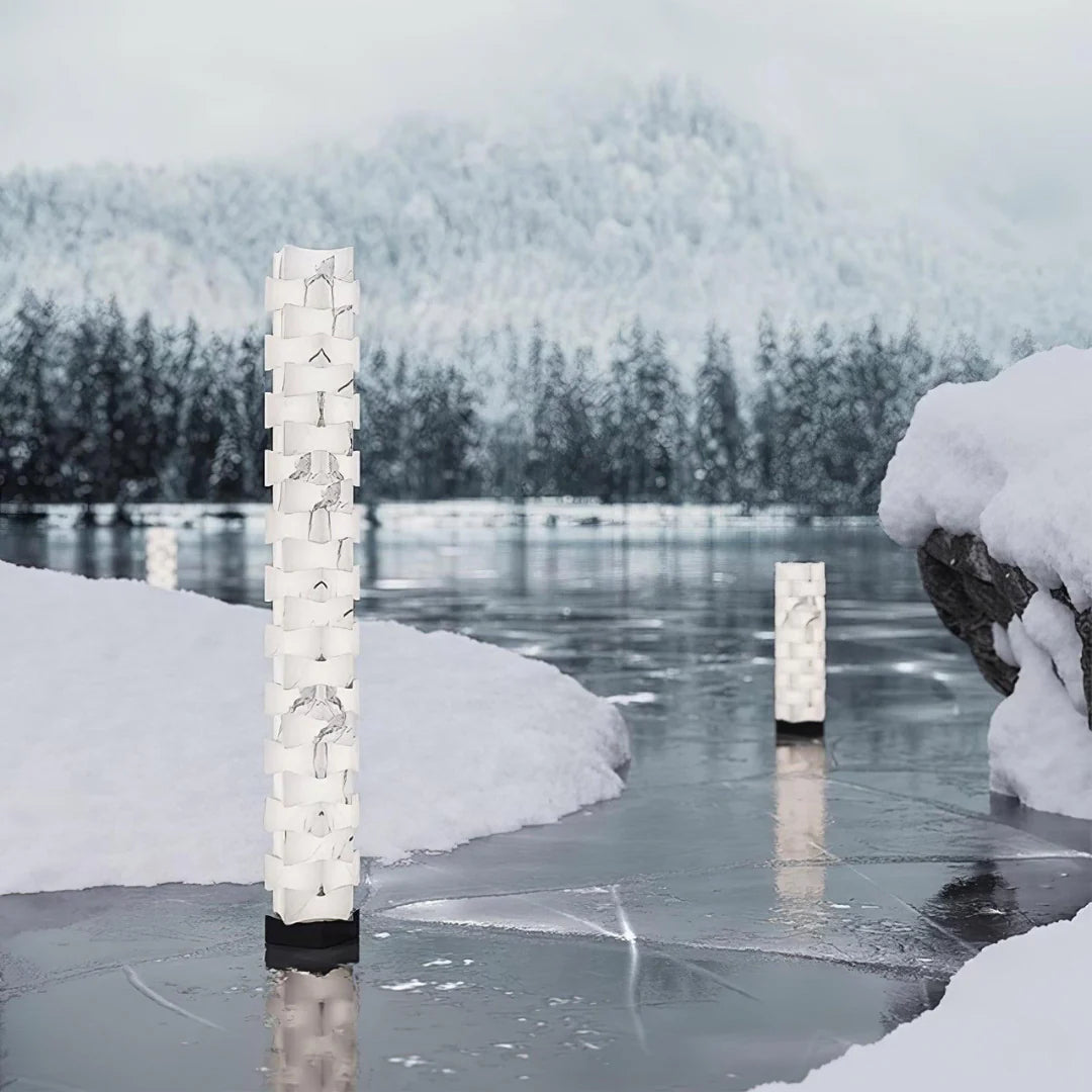 Stacked Alabaster Squares Floor Lamp - Nuvé