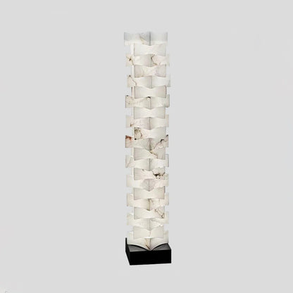 Stacked Alabaster Squares Floor Lamp - Nuvé