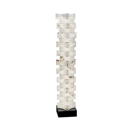 Stacked Alabaster Squares Floor Lamp - Nuvé