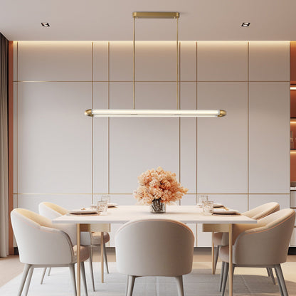 Stainless Steel Long Strip Pendant Light