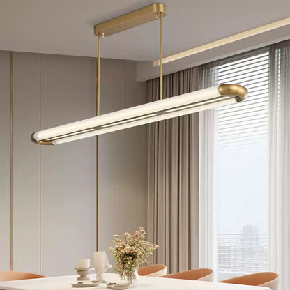 Stainless Steel Long Strip Pendant Light