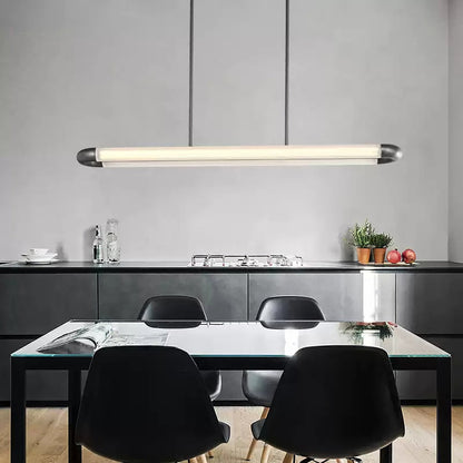 Stainless Steel Long Strip Pendant Light