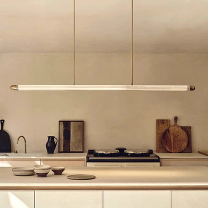 Stainless Steel Long Strip Pendant Light