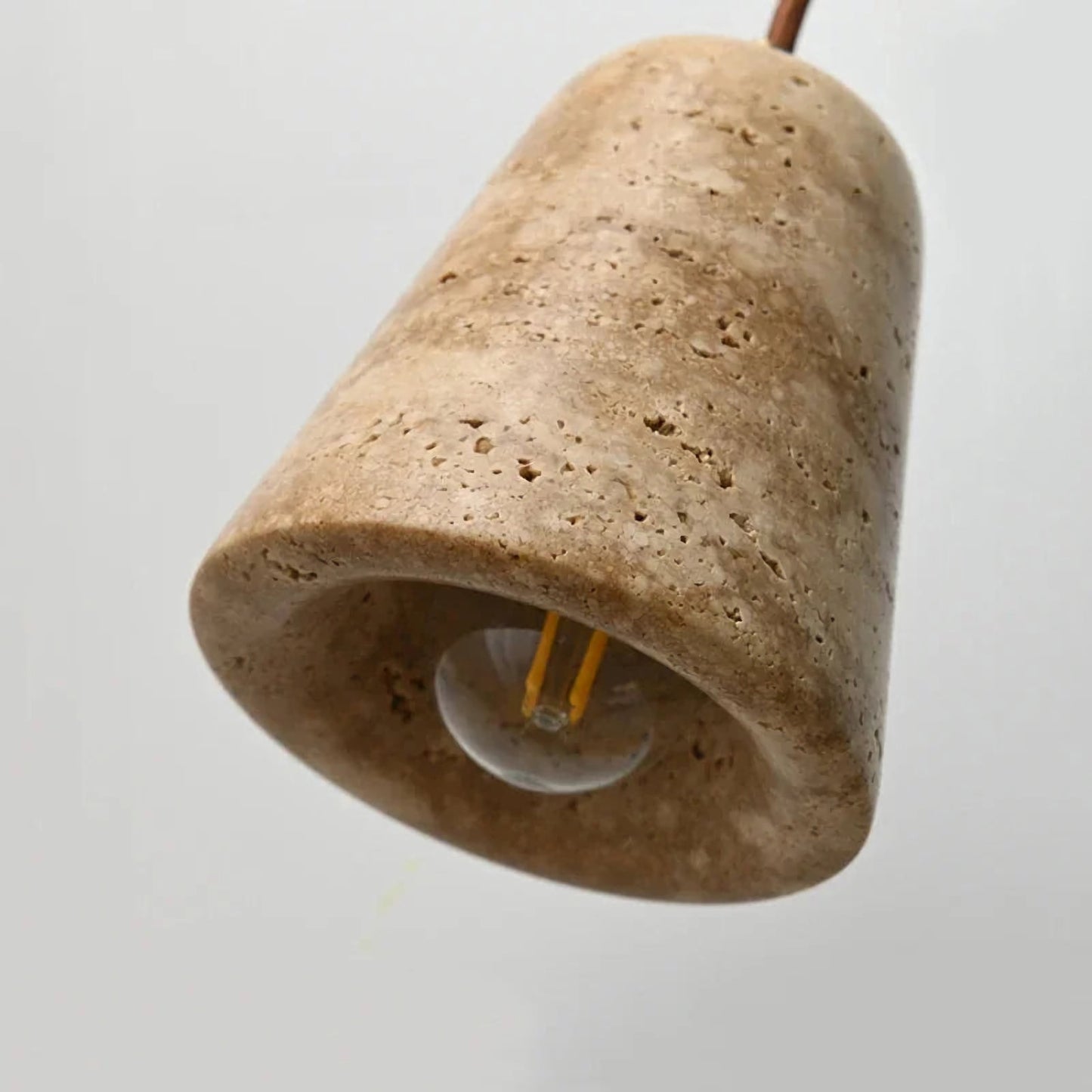 Travertine Cone Pendant Light - Nuvé