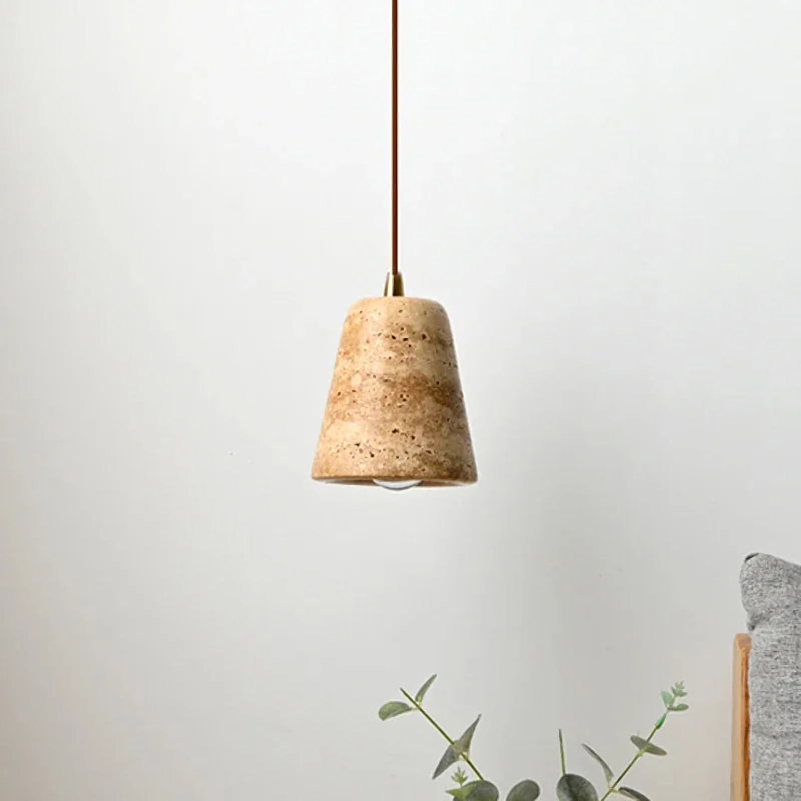 Travertine Cone Pendant Light - Nuvé